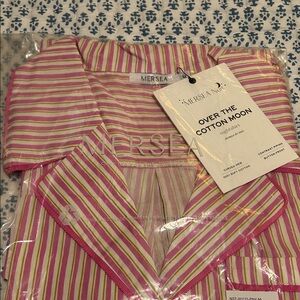 Mersea Pink Striped Women's nightshirt NWT size medium